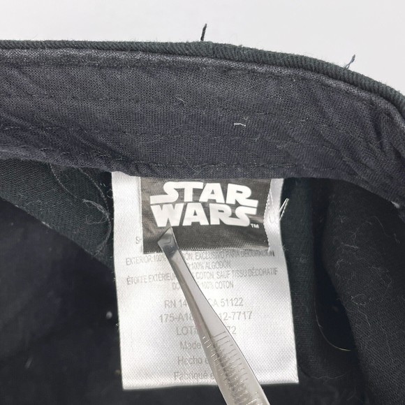 Star Wars Boys Black Vader Tie Fighter White Dots Strap Back Baseball Hat Cap - Picture 12 of 12